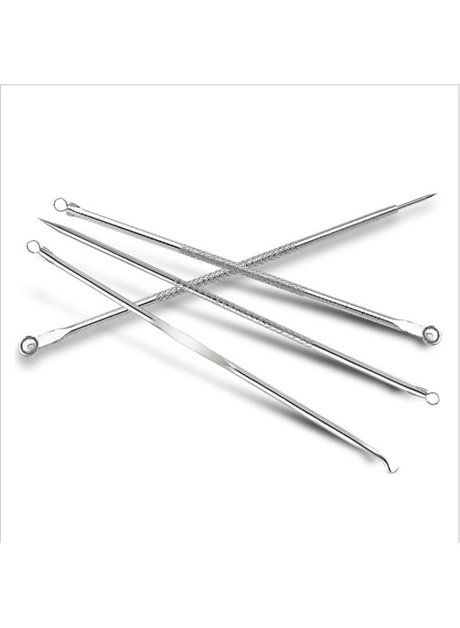 طقم إبر لحب الشباب مكون من 4 قطع فضي - Image 4