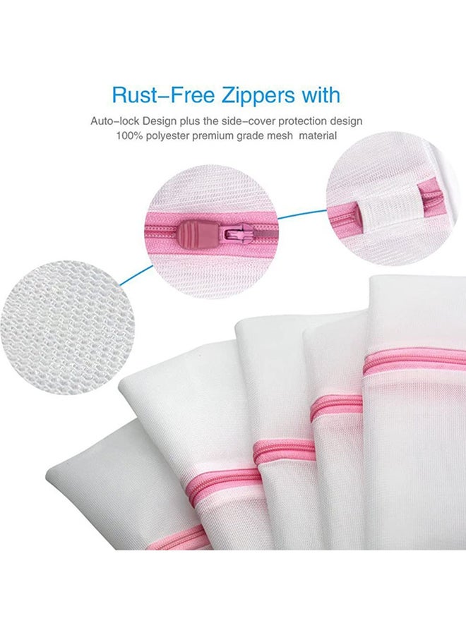 7-Piece Laundry Bag Set White/Pink 50*40*50cm  - Image 3