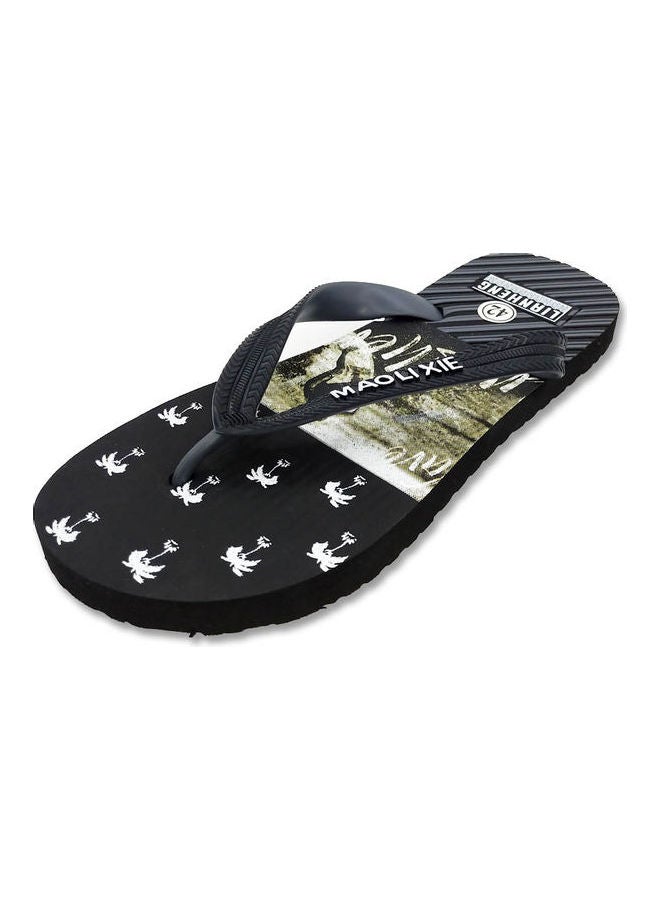 Casual Flat Flip Flops Black  - Image 1