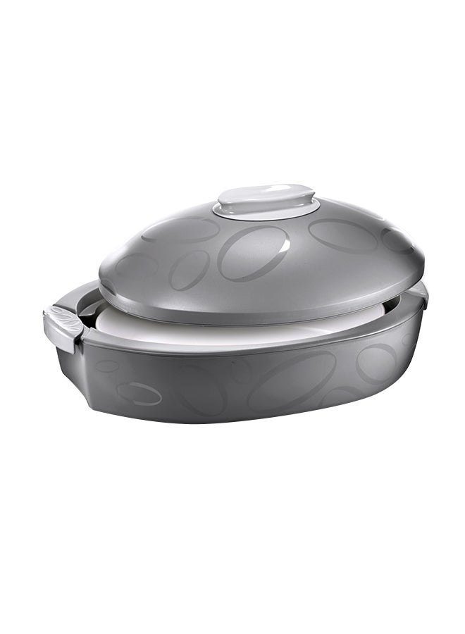 إنجوي طبق تقديم معزول بيضاوي الشكل توتوكالدو رمادي - Image 1