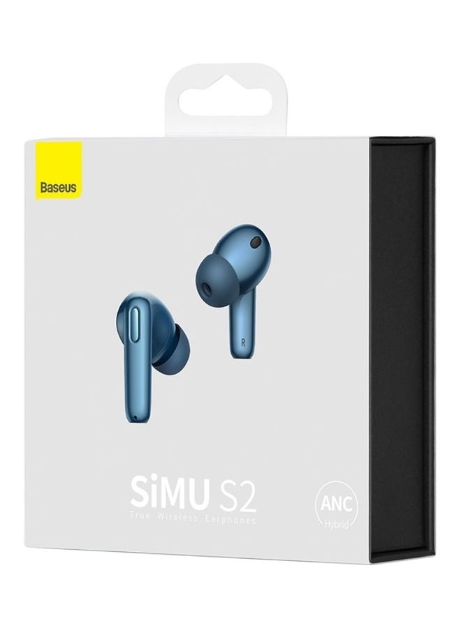 Baseus - SIMU S2 5.0 TWS Wireless Bluetooth Earphones Blue - Image 1