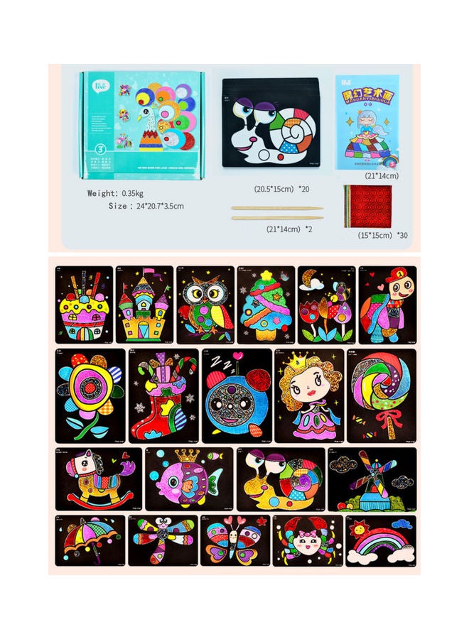 MissTiara 20-Piece DIY Magic Art Sticker Painting Kit  - Image 2