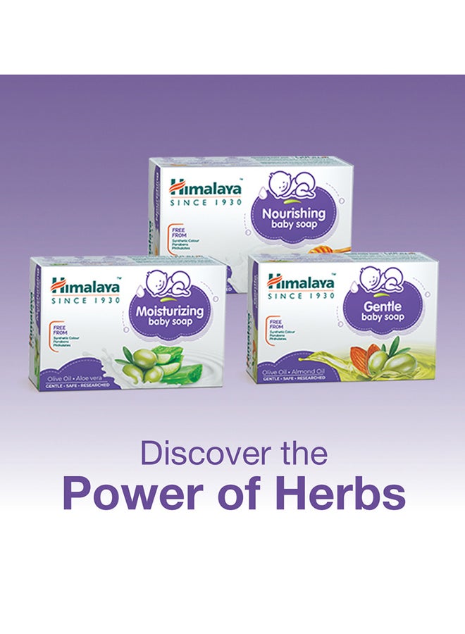 Himalaya - Gentle Baby Soap With Olive Oil And Almond Oil, Pack Of 6 - 125g - Image 1