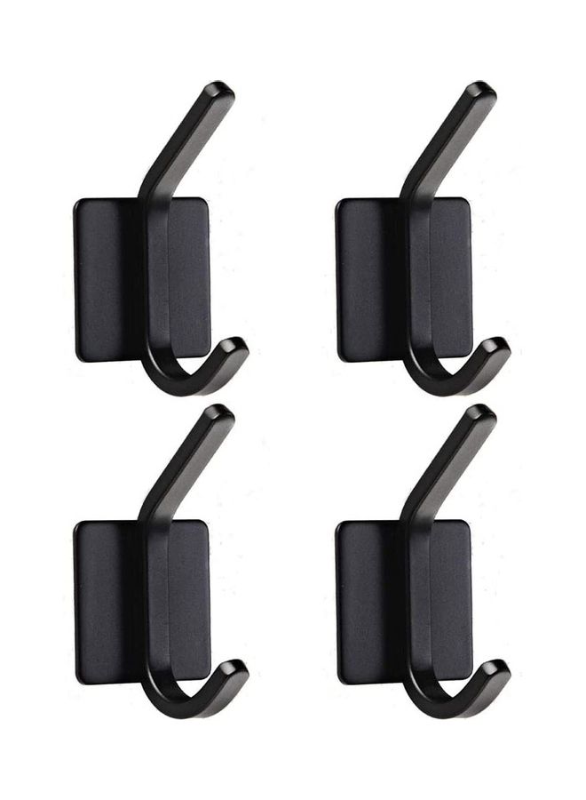 Generic Pack Of 4 Towel Hook Black 4.3x4.3cm  - Image 1