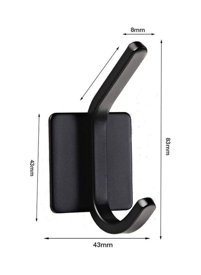 Generic Pack Of 4 Towel Hook Black 4.3x4.3cm  - Image 2