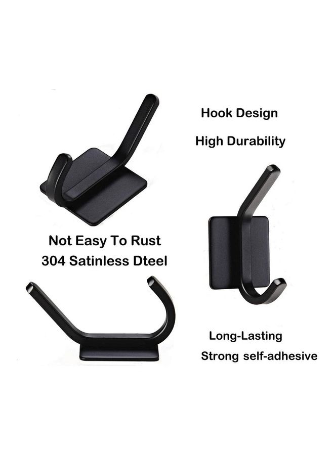 Generic Pack Of 4 Towel Hook Black 4.3x4.3cm  - Image 3
