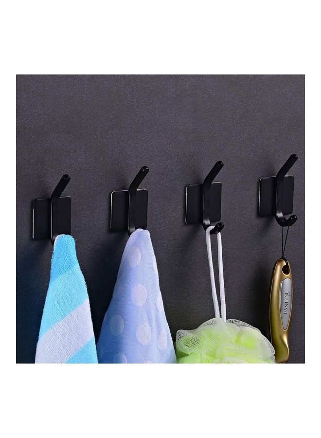 Generic Pack Of 4 Towel Hook Black 4.3x4.3cm  - Image 4