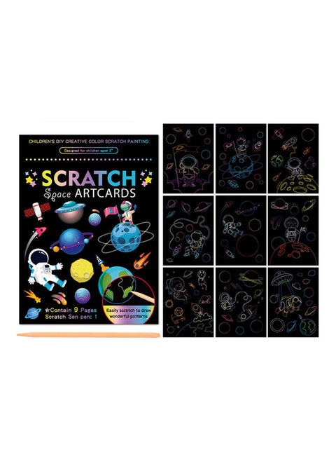 9-Piece DIY Scratch Painting Sheet Set With Pen