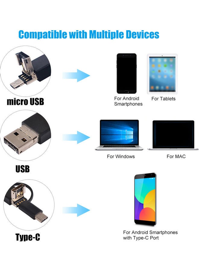 3-In-1 Industrial Endoscope Black - Image 5