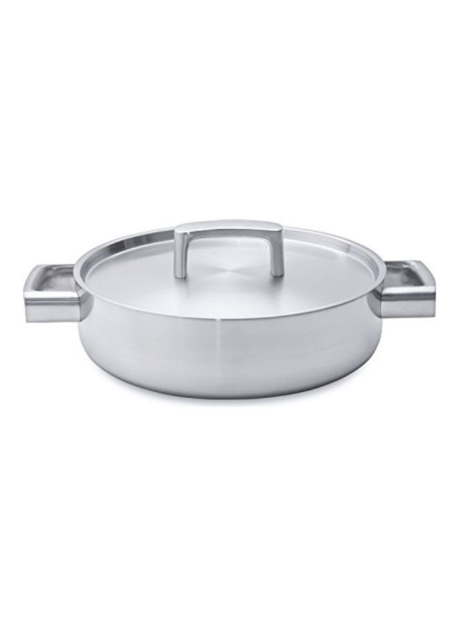 Berghoff Shallow Casserole With Lid Silver 24cm  - Image 1
