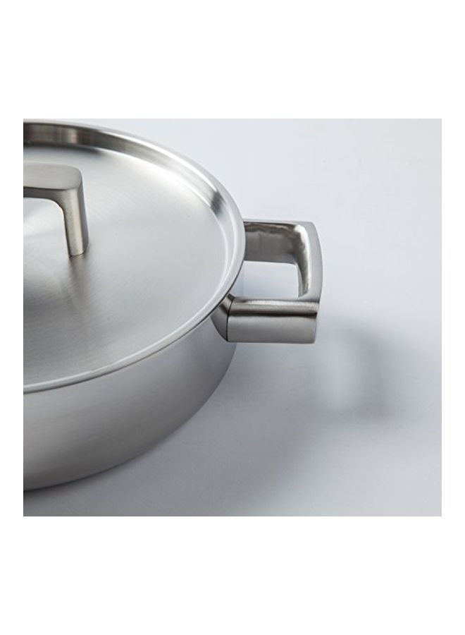 Berghoff Shallow Casserole With Lid Silver 24cm  - Image 2