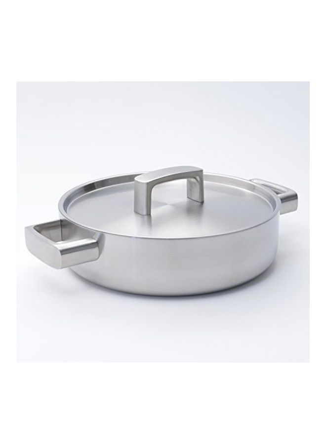 Berghoff Shallow Casserole With Lid Silver 24cm  - Image 3