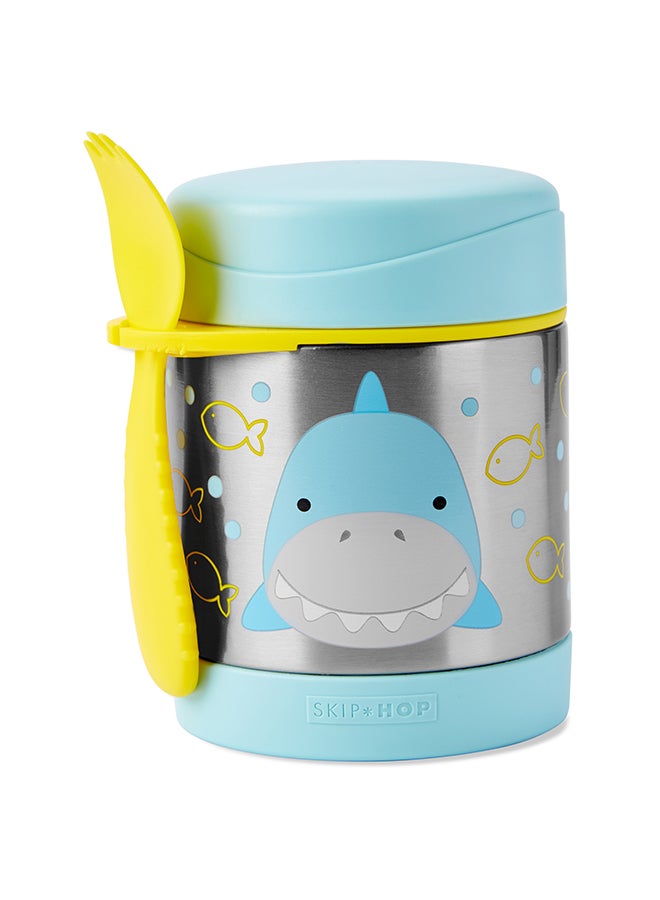 Skip Hop Zoo Shark Print Insulated Food Jar - Blue, Yellow - Image 1