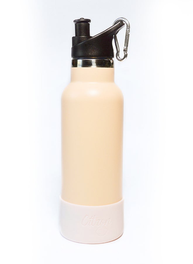 Citron - Stainless Steel Water Bottle 500ml - Peach - Image 1