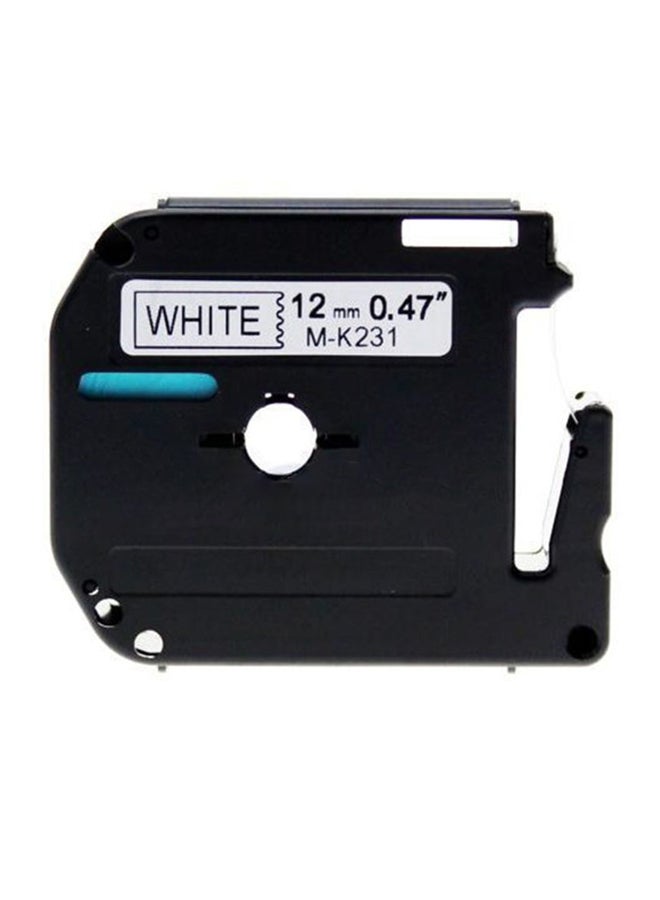 brother Compatible M Tape 12 mm Black on white for Brother Label Printer 1.2cm black - Image 1