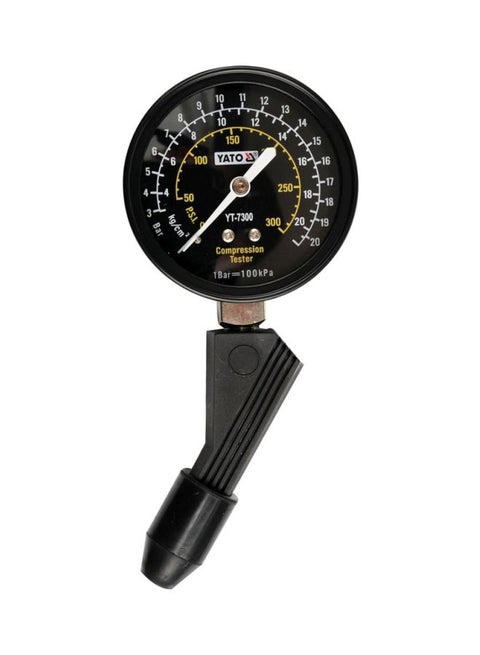 Drive Compression Tester With Rubber Adaptor Black