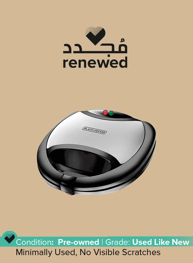 بلاك اند ديكر مُجدد - جهاز صنع سندويتشات متعدد الاستخدامات بفتحتين مزود بألواح للسندويتشات والشواء TS2080-B5 أسود - Image 1