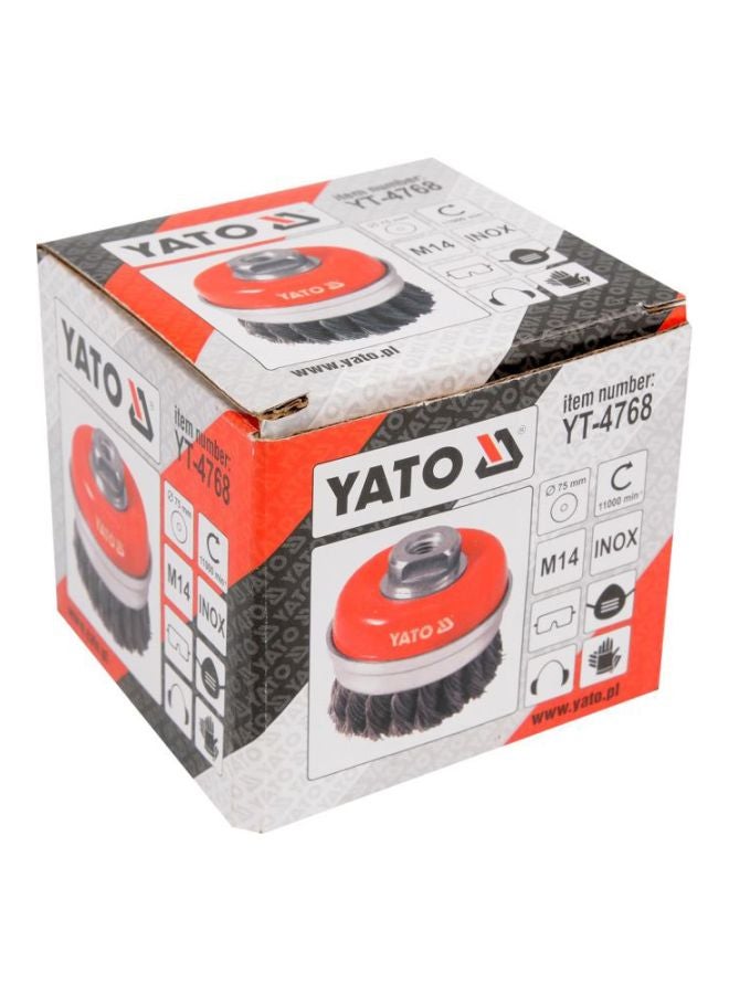 Yato Cup Cleaning Brush Red/Silver/Grey - Image 2