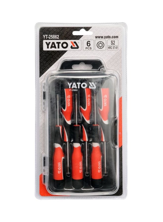 Yato 6-Piece Precision Torx Screwdriver Set Multicolour 50mm - Image 2