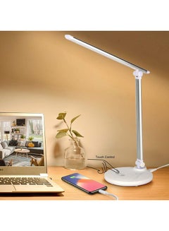 LED Desk Lamp With USB Charging Port White