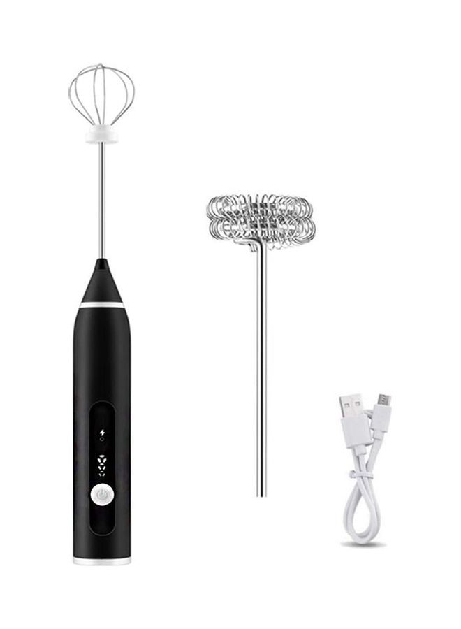 XiuWoo Electric Milk Foam Maker And Whisk Set Black/Silver - Image 1