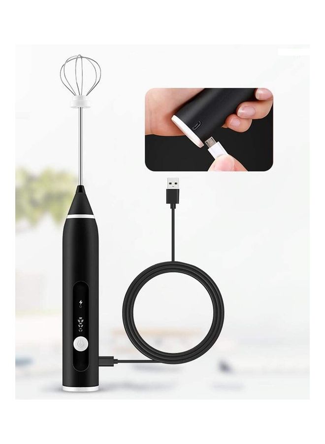 XiuWoo Electric Milk Foam Maker And Whisk Set Black/Silver - Image 3