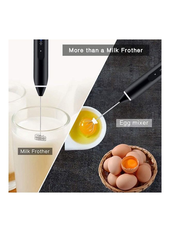 XiuWoo Electric Milk Foam Maker And Whisk Set Black/Silver - Image 5