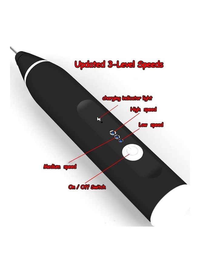 XiuWoo - Handheld Electric Foam Maker And Whisk Set Black/Silver - Image 1
