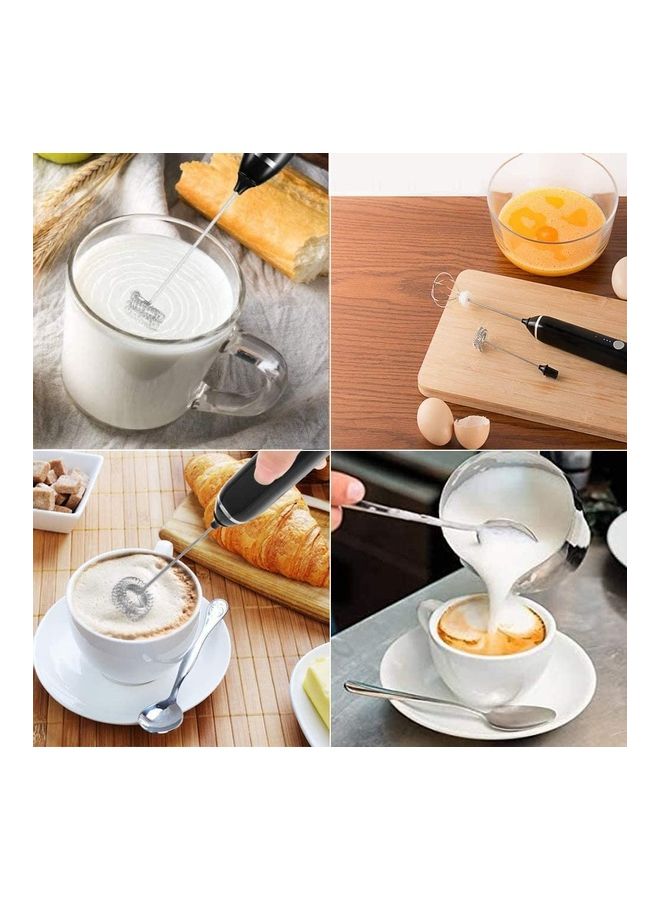 XiuWoo - Handheld Electric Foam Maker And Whisk Set Black/Silver - Image 1