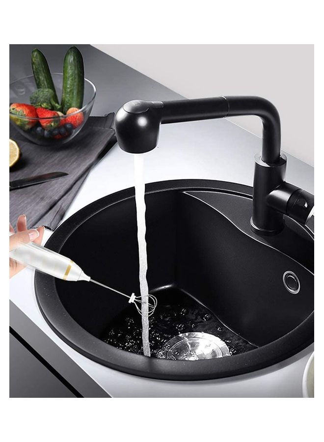 XiuWoo Handheld Electric Foam Maker And Whisk Set Black/Silver - Image 3