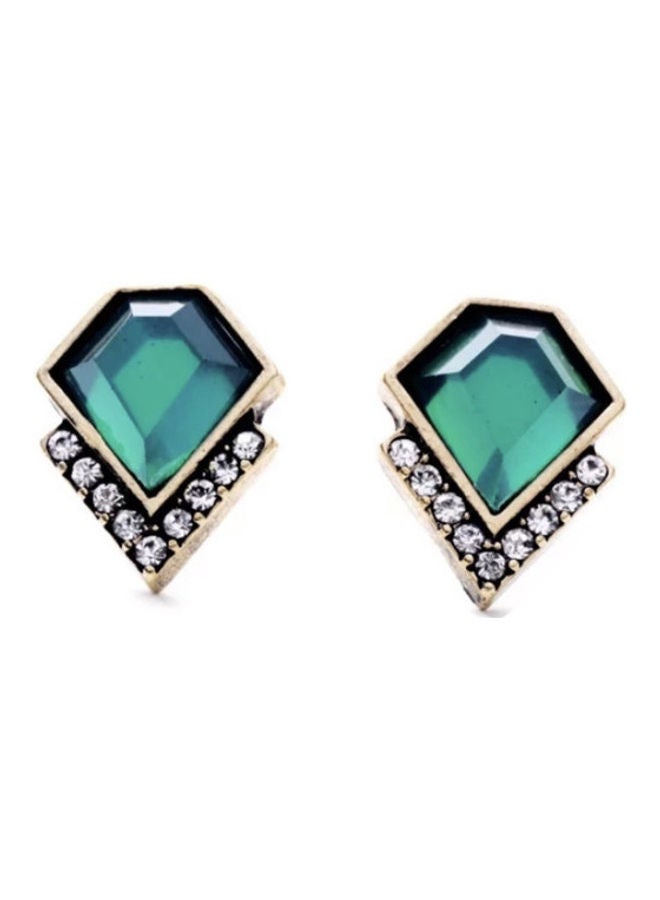 Miracle Empire Crystals Triangles Stud Earrings  - Image 1