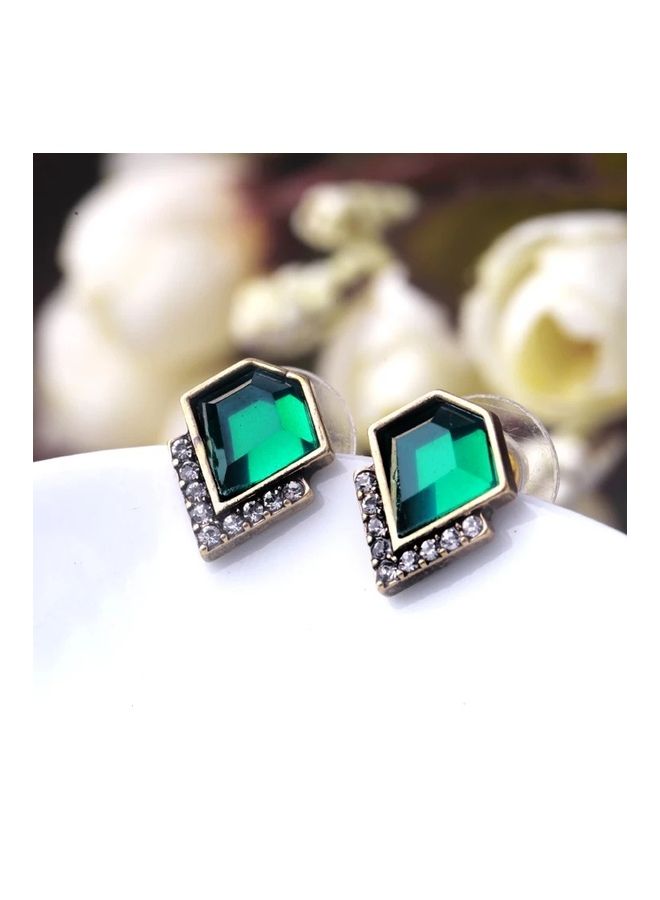 Miracle Empire Crystals Triangles Stud Earrings  - Image 2