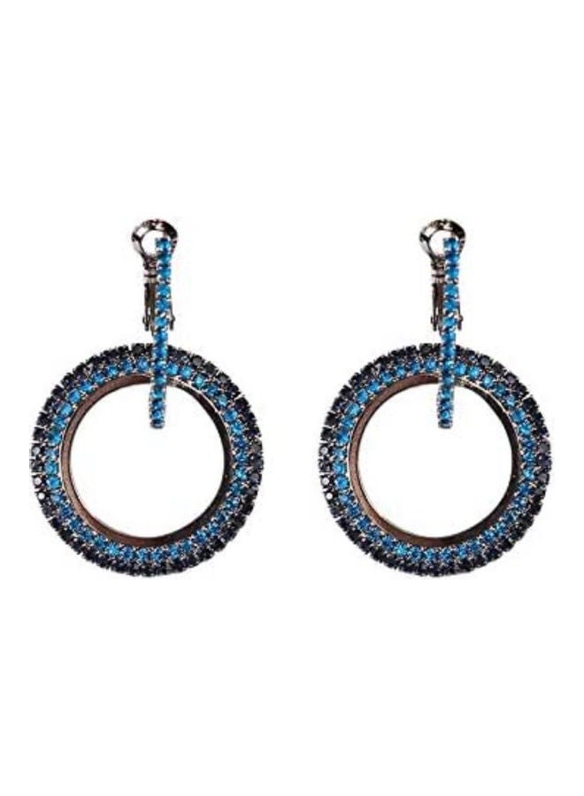 Miracle Empire - Elegant Crystals Hoop Earrings - Image 1