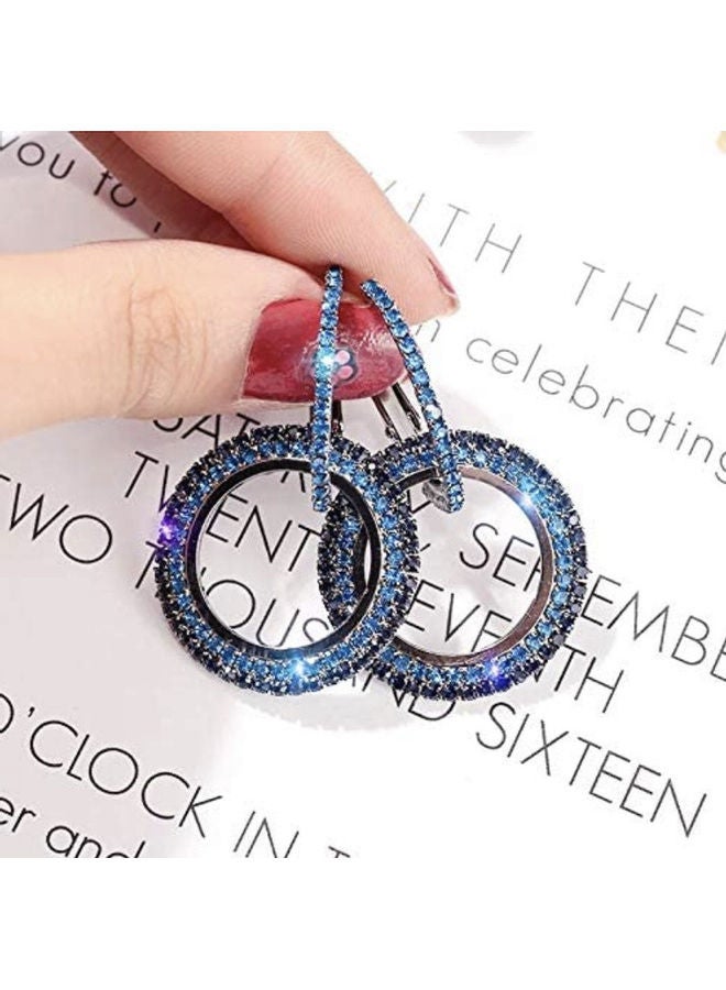 Miracle Empire - Elegant Crystals Hoop Earrings - Image 1