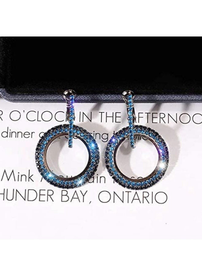 Miracle Empire - Elegant Crystals Hoop Earrings - Image 1