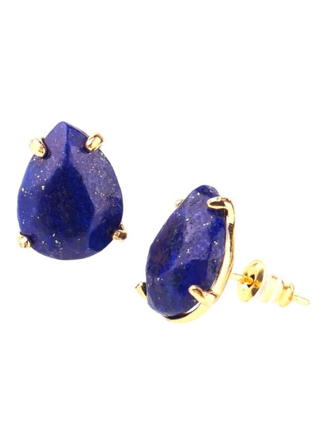 ميركال إمبراير أقراط كبس مرصعة بأحجار اللازورد الخام - Image 1