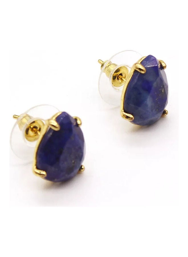 ميركال إمبراير أقراط كبس مرصعة بأحجار اللازورد الخام - Image 2