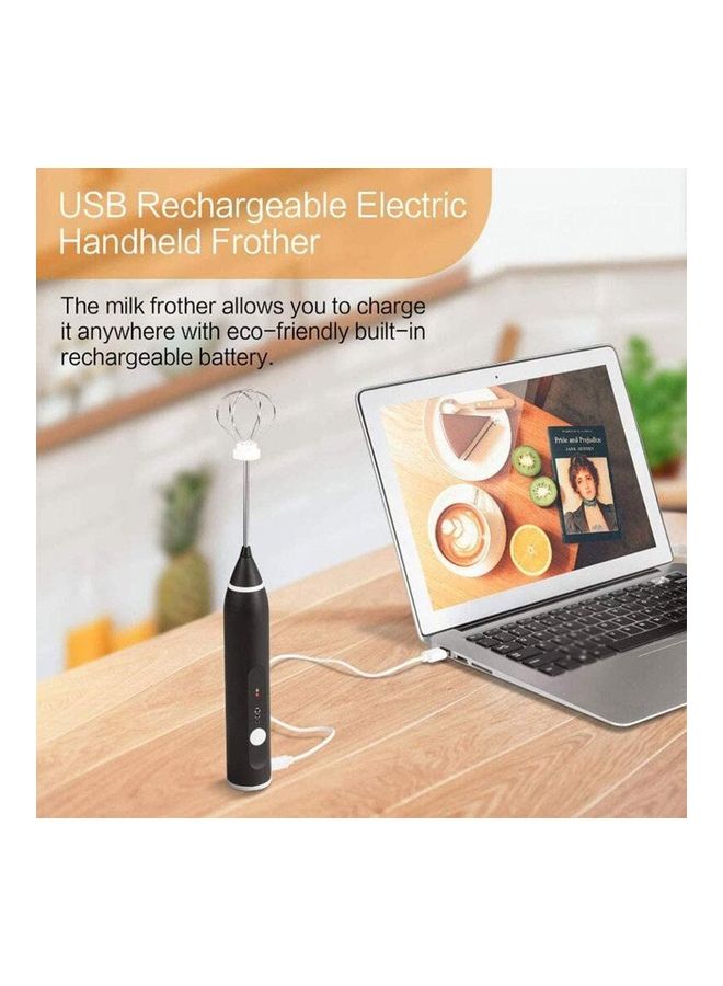 XiuWoo Handheld Electric Foam Maker And Whisk Set Black/Silver - Image 5