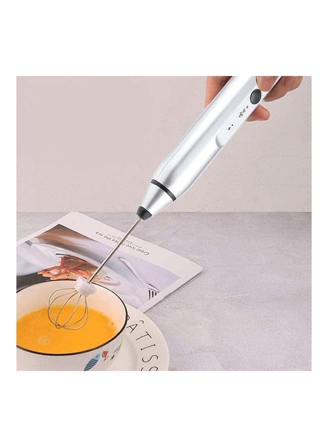 XiuWoo - Handheld Electric Foam Maker And Whisk Set Silver - Image 1