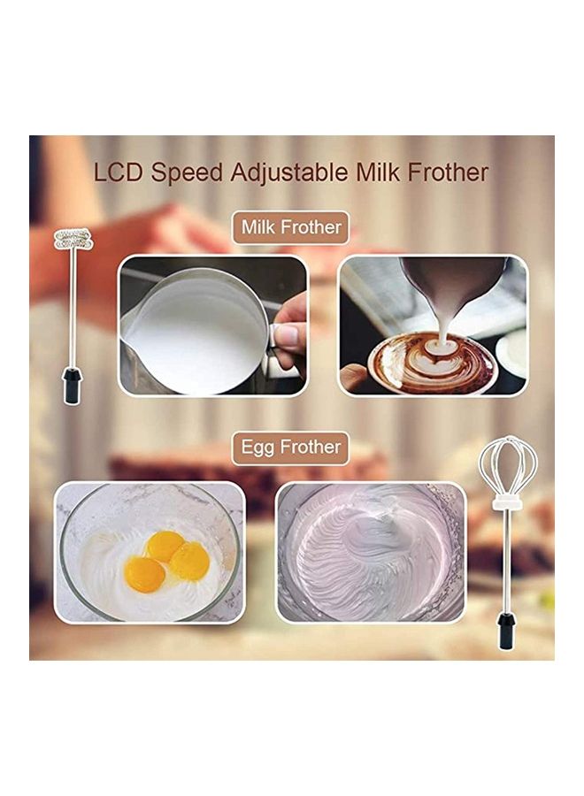 XiuWoo Handheld Electric Foam Maker And Whisk Set Blue/Silver  - Image 2