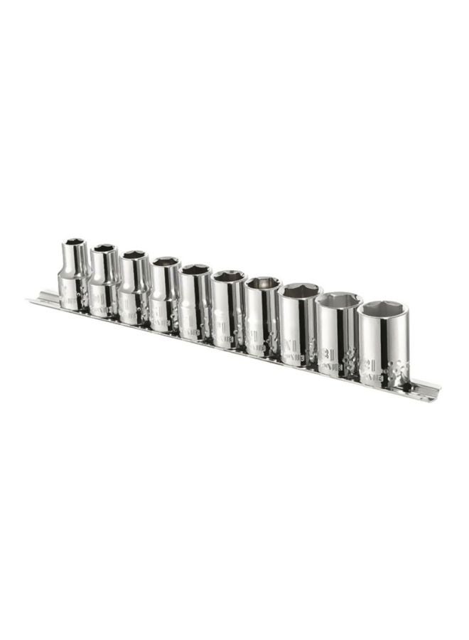 EXPERT 10-Piece Socket Set Silver 9, 10, 11, 12, 13, 14, 15, 17, 18, 19  - Image 2
