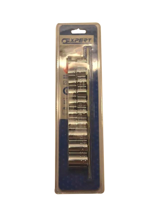 EXPERT 10-Piece Socket Set Silver 9, 10, 11, 12, 13, 14, 15, 17, 18, 19  - Image 3
