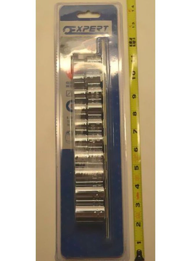 EXPERT 10-Piece Socket Set Silver 9, 10, 11, 12, 13, 14, 15, 17, 18, 19  - Image 4