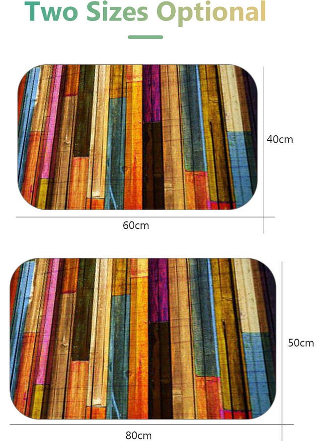 Non-Slip Flannel Floor Mat Multicolour 20x31inch  - Image 5