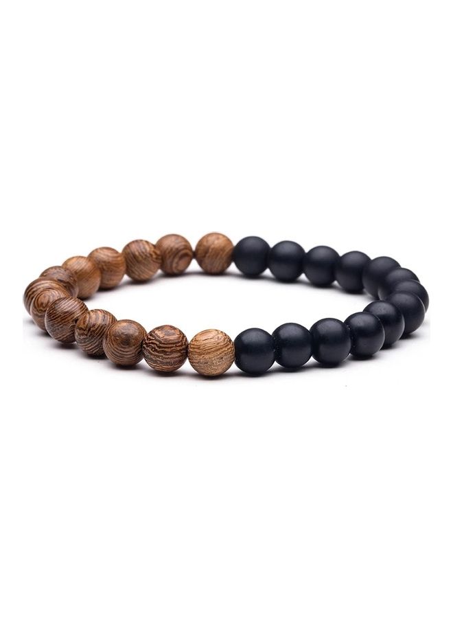 Miracle Empire - Onyx And Wood Bali Relax Mind Mindset Bracelet - Image 1
