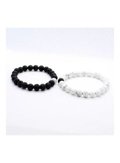 2-Piece Halite And Volcanic Lava Couple Bracelet Set - v1623919053/N48425681A_2