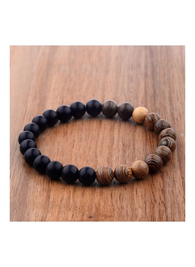 Miracle Empire - Onyx And Wood Bali Relax Mind Mindset Bracelet - Image 1