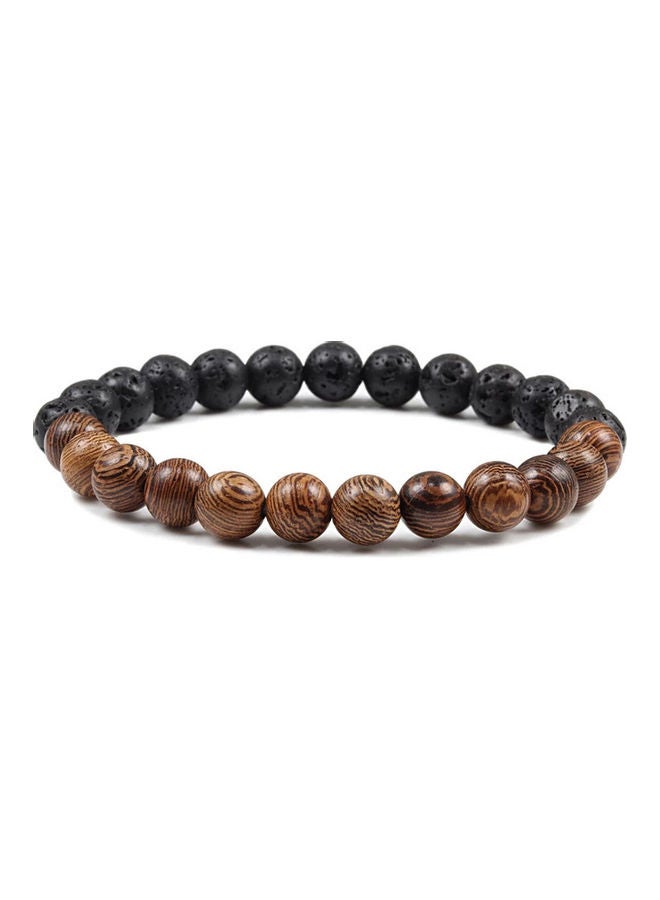 Miracle Empire - Onyx And Wood Bali Relax Mind Mindset Bracelet - Image 1