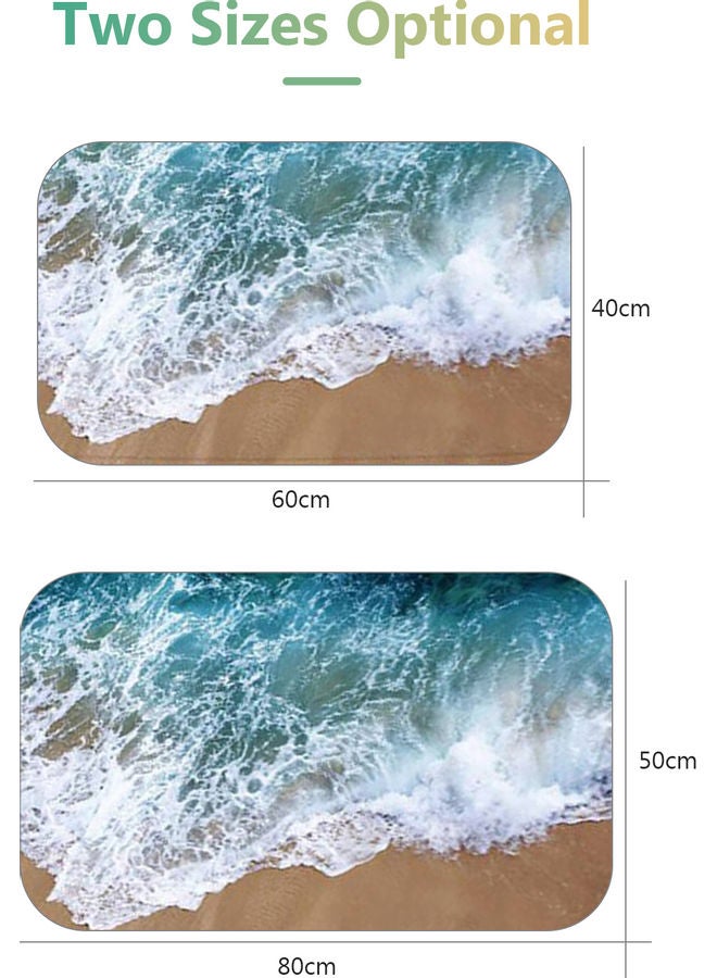 Non-Slip Flannel Floor Mat Multicolour 20x31inch  - Image 2