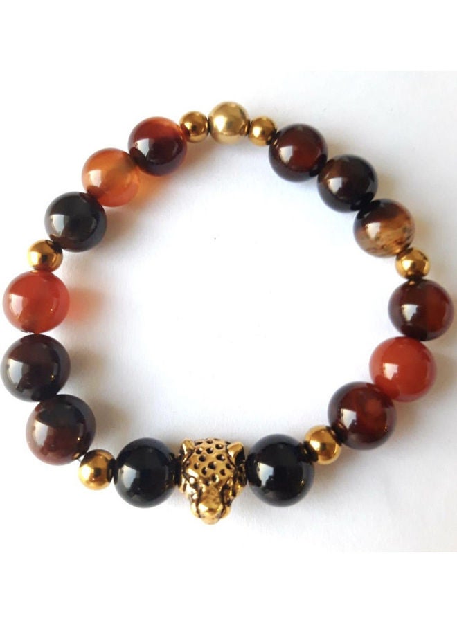 Miracle Empire Carnelian Leopard Head Bracelet - Image 1